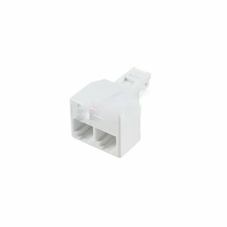 AMERICAN IMAGINATIONS Plastic White Plug Adapter-Duplex AI-37722